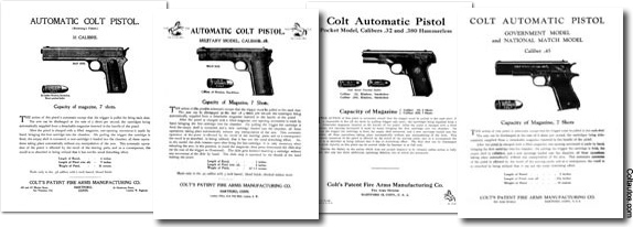 Colt Factory Instruction Sheets